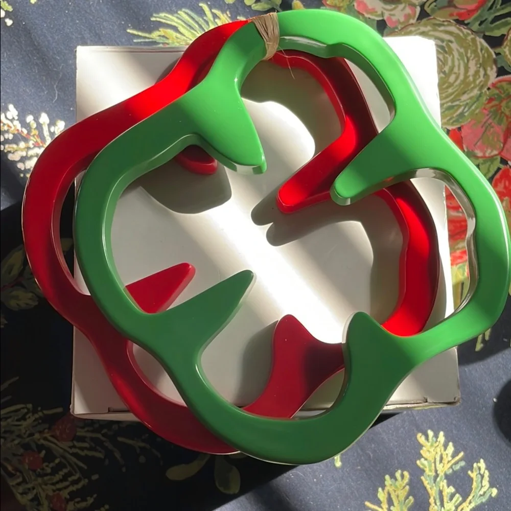 Crate & Barrel Pepper Trivets Set